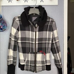 Volcom Checkered Black and White Hoodie